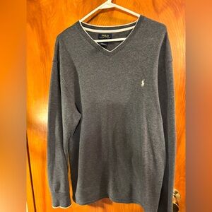 Polo by Ralph Lauren Charcoal V-Neck Sweater